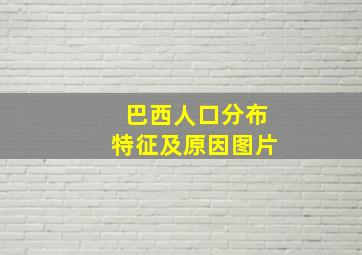 巴西人口分布特征及原因图片