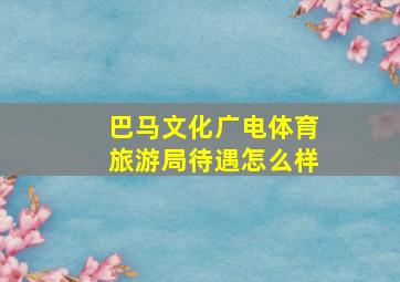 巴马文化广电体育旅游局待遇怎么样