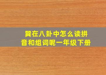 巽在八卦中怎么读拼音和组词呢一年级下册