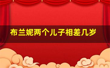 布兰妮两个儿子相差几岁