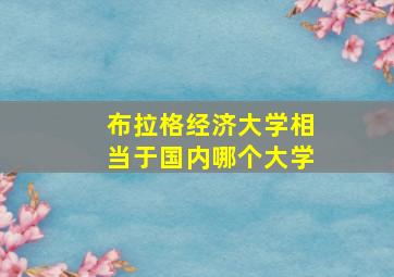 布拉格经济大学相当于国内哪个大学