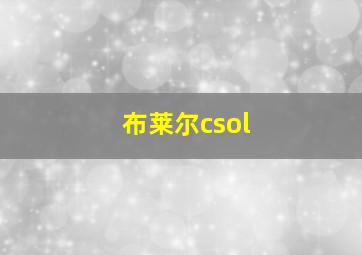 布莱尔csol