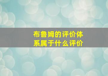 布鲁姆的评价体系属于什么评价