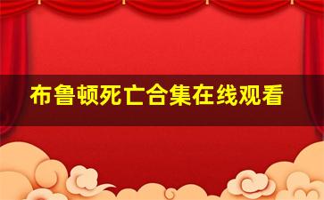 布鲁顿死亡合集在线观看