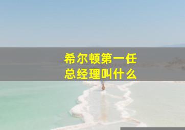 希尔顿第一任总经理叫什么