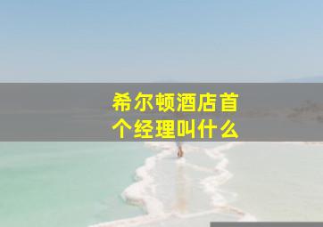 希尔顿酒店首个经理叫什么