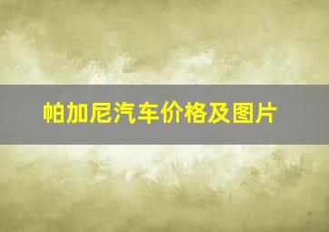 帕加尼汽车价格及图片