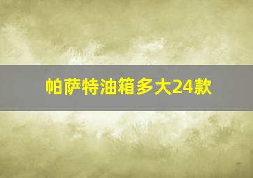 帕萨特油箱多大24款