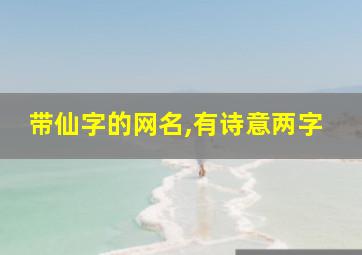 带仙字的网名,有诗意两字