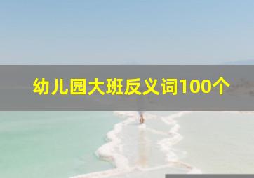 幼儿园大班反义词100个