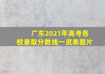 广东2021年高考各校录取分数线一览表图片