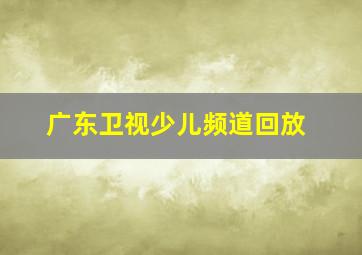 广东卫视少儿频道回放