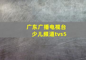 广东广播电视台少儿频道tvs5