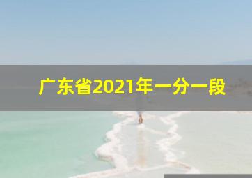 广东省2021年一分一段