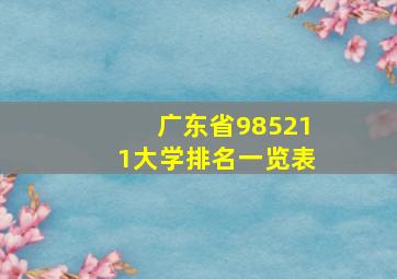 广东省985211大学排名一览表