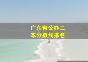 广东省公办二本分数线排名