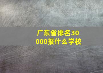 广东省排名30000报什么学校