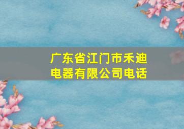 广东省江门市禾迪电器有限公司电话