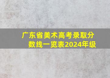 广东省美术高考录取分数线一览表2024年级