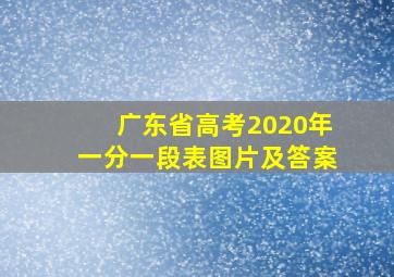 广东省高考2020年一分一段表图片及答案