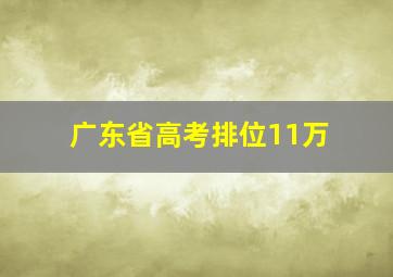 广东省高考排位11万