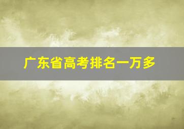 广东省高考排名一万多