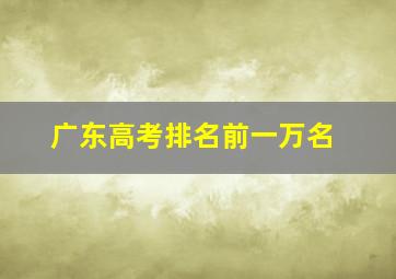 广东高考排名前一万名