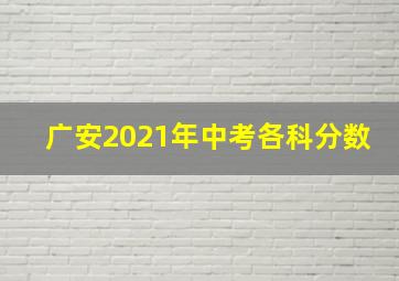 广安2021年中考各科分数