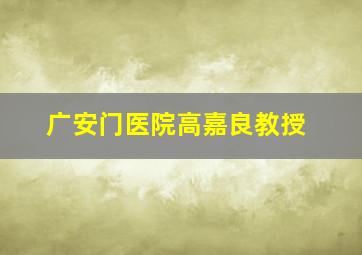 广安门医院高嘉良教授