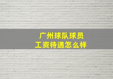 广州球队球员工资待遇怎么样