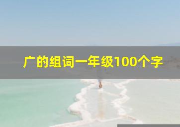 广的组词一年级100个字