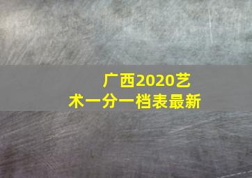 广西2020艺术一分一档表最新