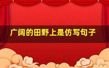 广阔的田野上是仿写句子