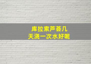 库拉索芦荟几天浇一次水好呢