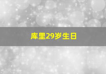 库里29岁生日