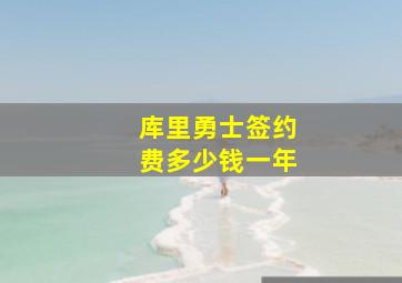 库里勇士签约费多少钱一年