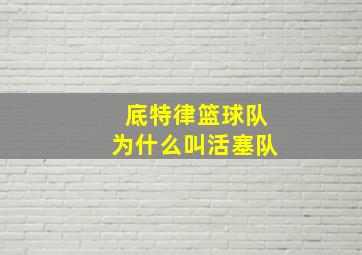 底特律篮球队为什么叫活塞队