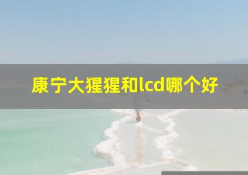 康宁大猩猩和lcd哪个好