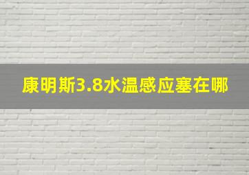 康明斯3.8水温感应塞在哪