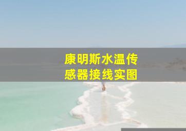 康明斯水温传感器接线实图