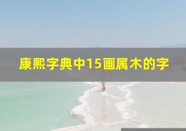 康熙字典中15画属木的字