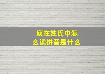 庾在姓氏中怎么读拼音是什么