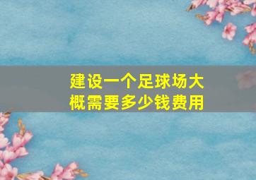 建设一个足球场大概需要多少钱费用