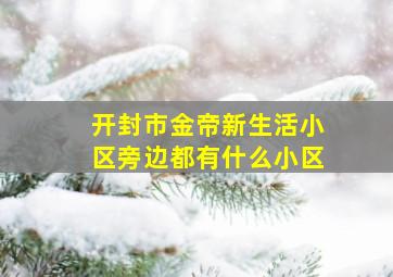 开封市金帝新生活小区旁边都有什么小区