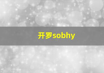 开罗sobhy