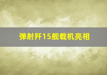 弹射歼15舰载机亮相