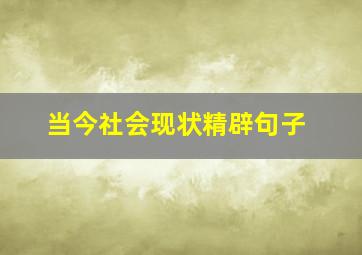 当今社会现状精辟句子