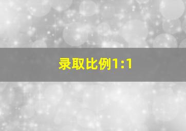 录取比例1:1