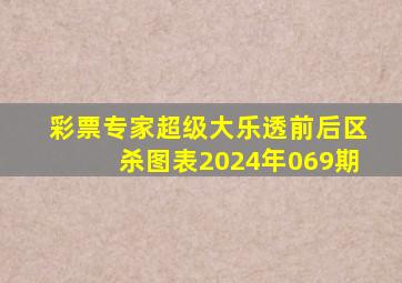 彩票专家超级大乐透前后区杀图表2024年069期