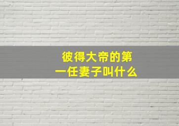 彼得大帝的第一任妻子叫什么